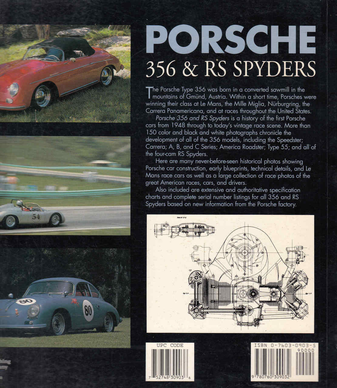 Porsche 356 & RS Spyders (Paperback) (9780760309032) - back