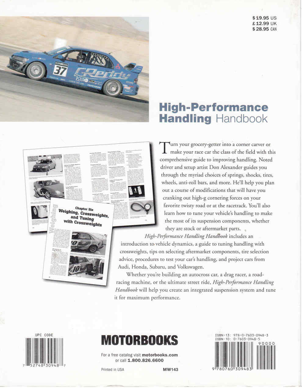 High Performance Handling Handbook - First Edition (9780760309483)