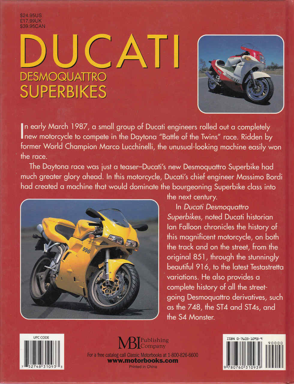 Ducati Desmoquattro Superbikes (9780760310939) - back