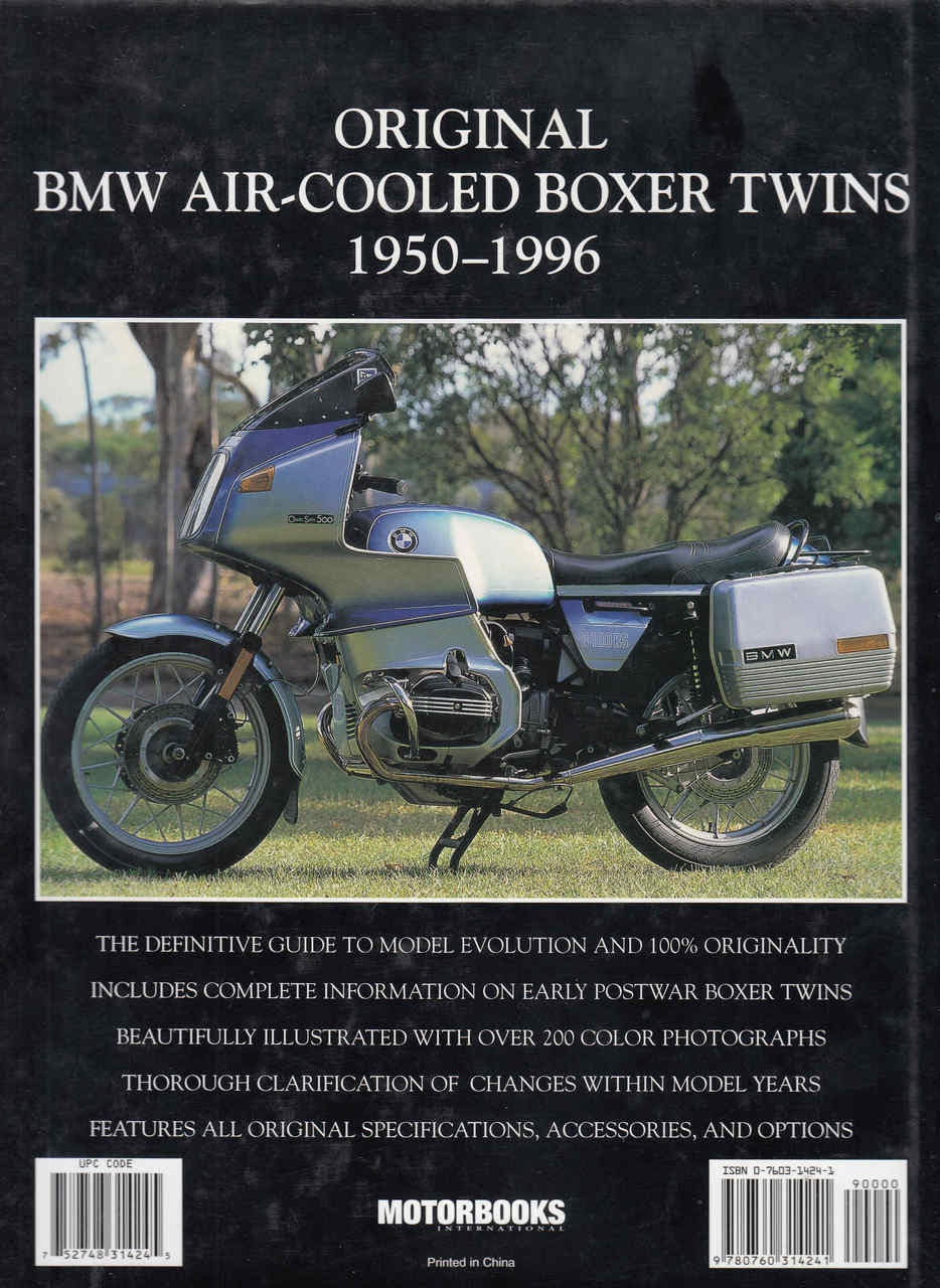 Original BMW Air-Cooled Boxer Twins 1950 - 1996 : The Restorer's Guide (9780760314241) - back