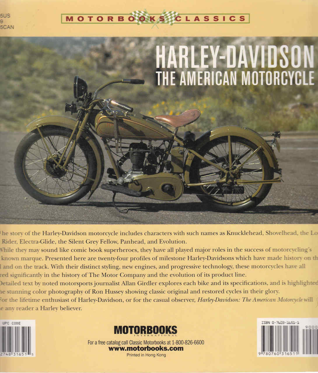 Harley-Davidson: The American Motorcycle (Paperback Edition) (9780760316511) - back