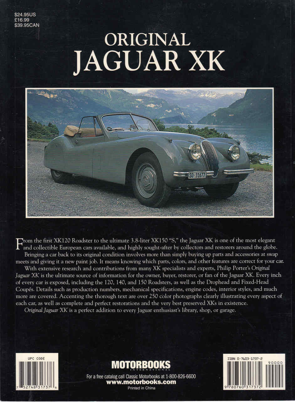 Original Jaguar XK: The Restorer's Guide (Paperback Edition) (9780760317372) = back