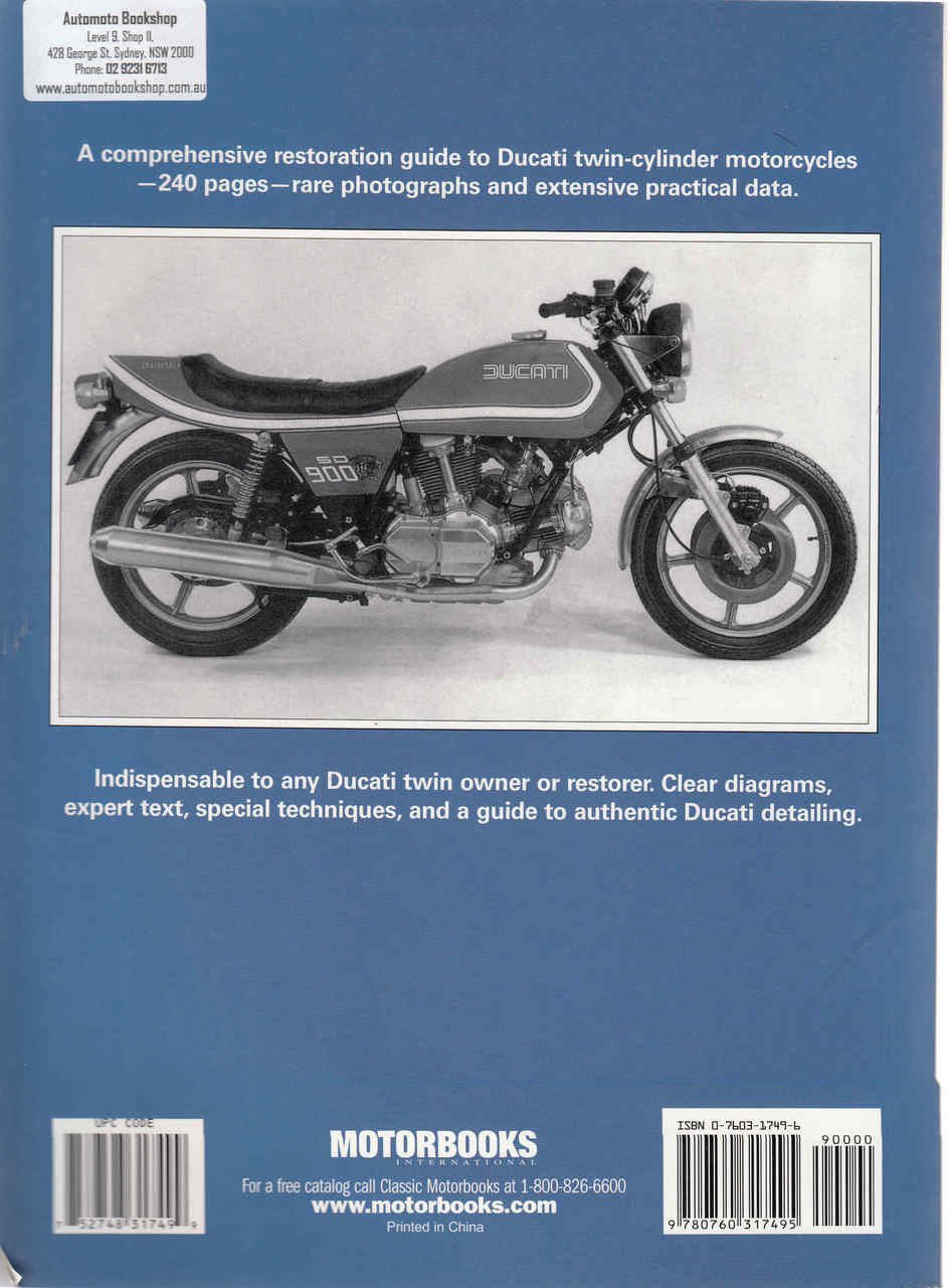 Ducati Twins Restoration (Mick Walker) (9780760317495) - back
