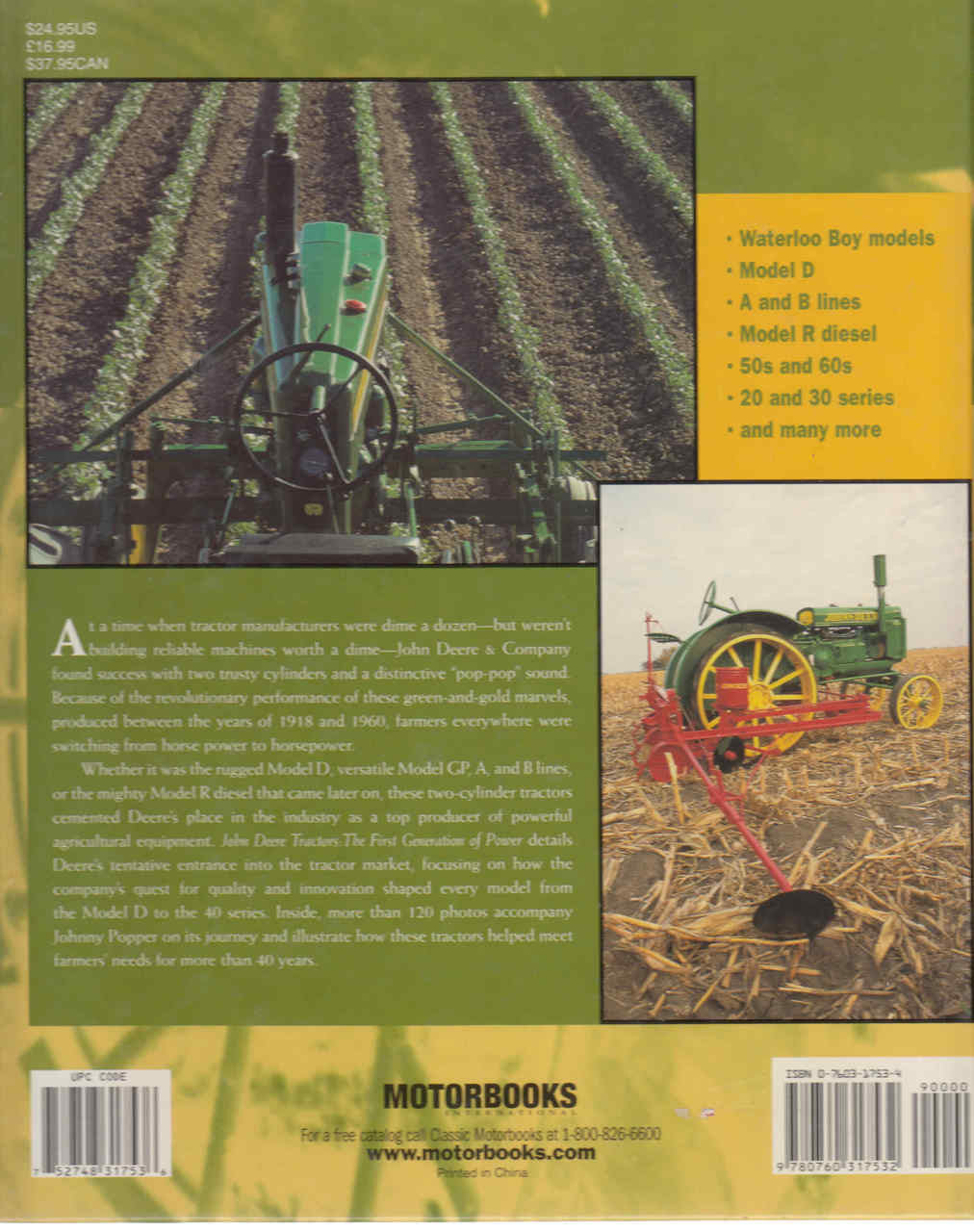 John Deere Tractors: The First Generation Of Power back