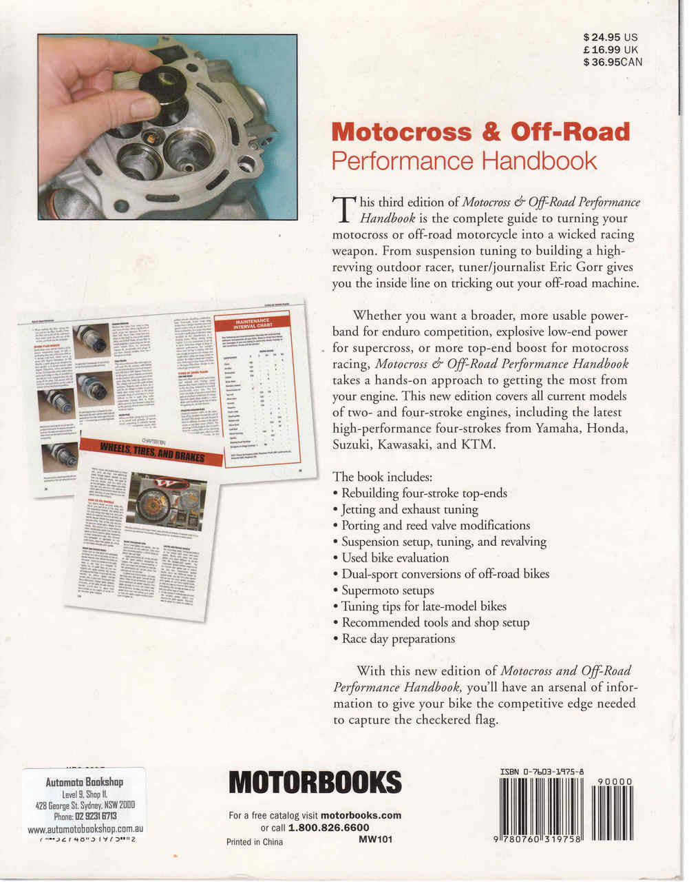 Motocross & Off-Road Performance Handbook (Third Edition) (9780760319758) - back