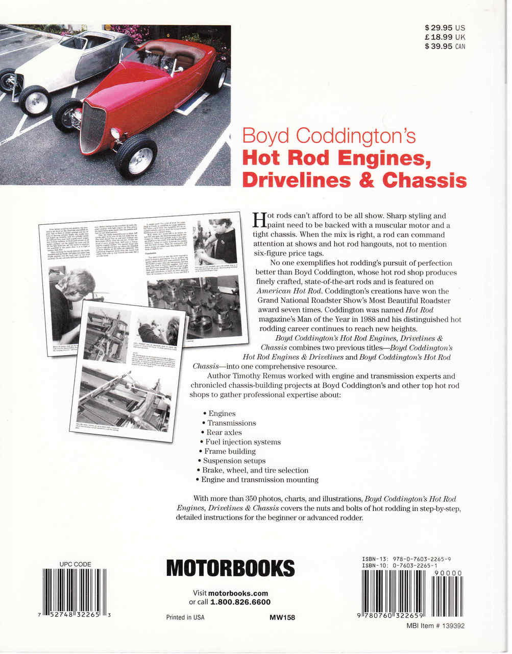 Boyd Coddington's Hot Rod Engines, Drivelines & Chassis (9780760322659) - back