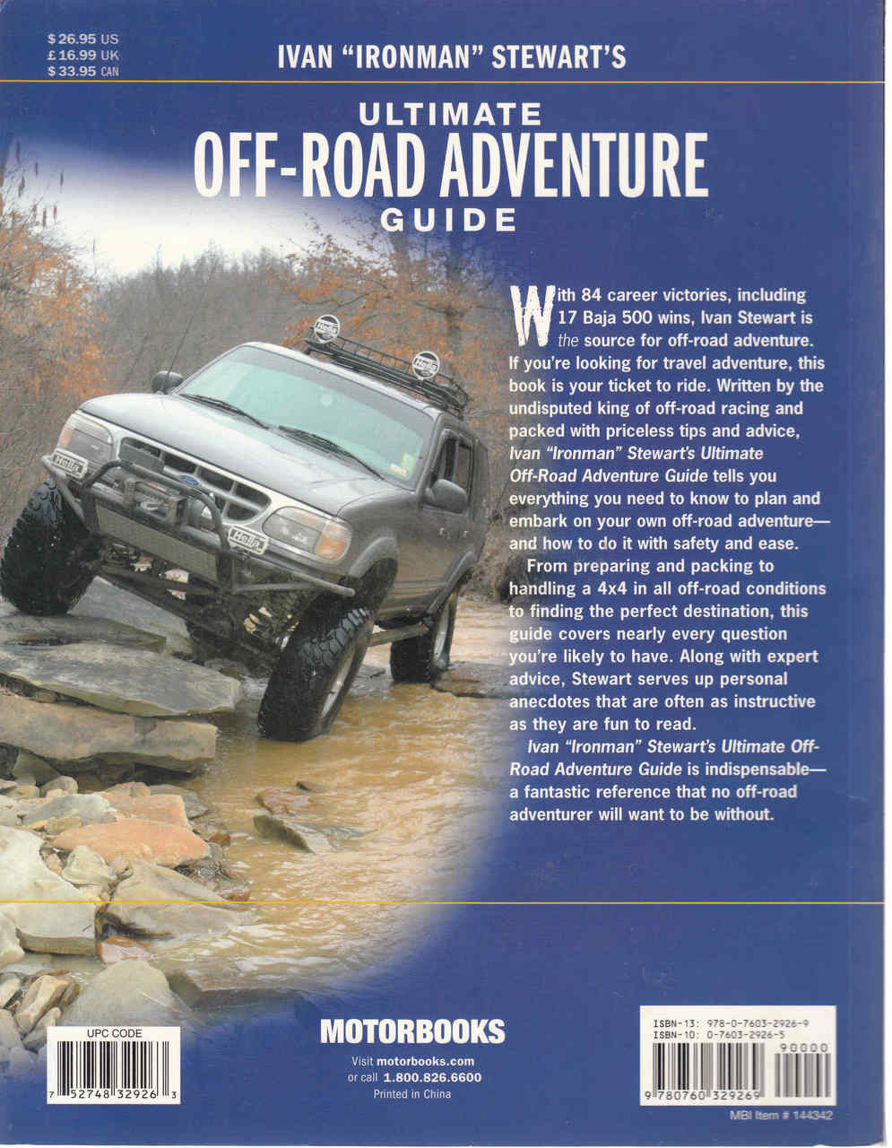 Ivan "Ironman" Stewart's Ultimate Off-Road Adventure Guide (9780760329269) - back