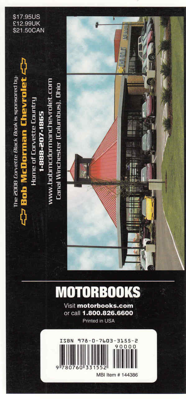 Corvette Black Book 1953 - 2008 (9780760331552) - back