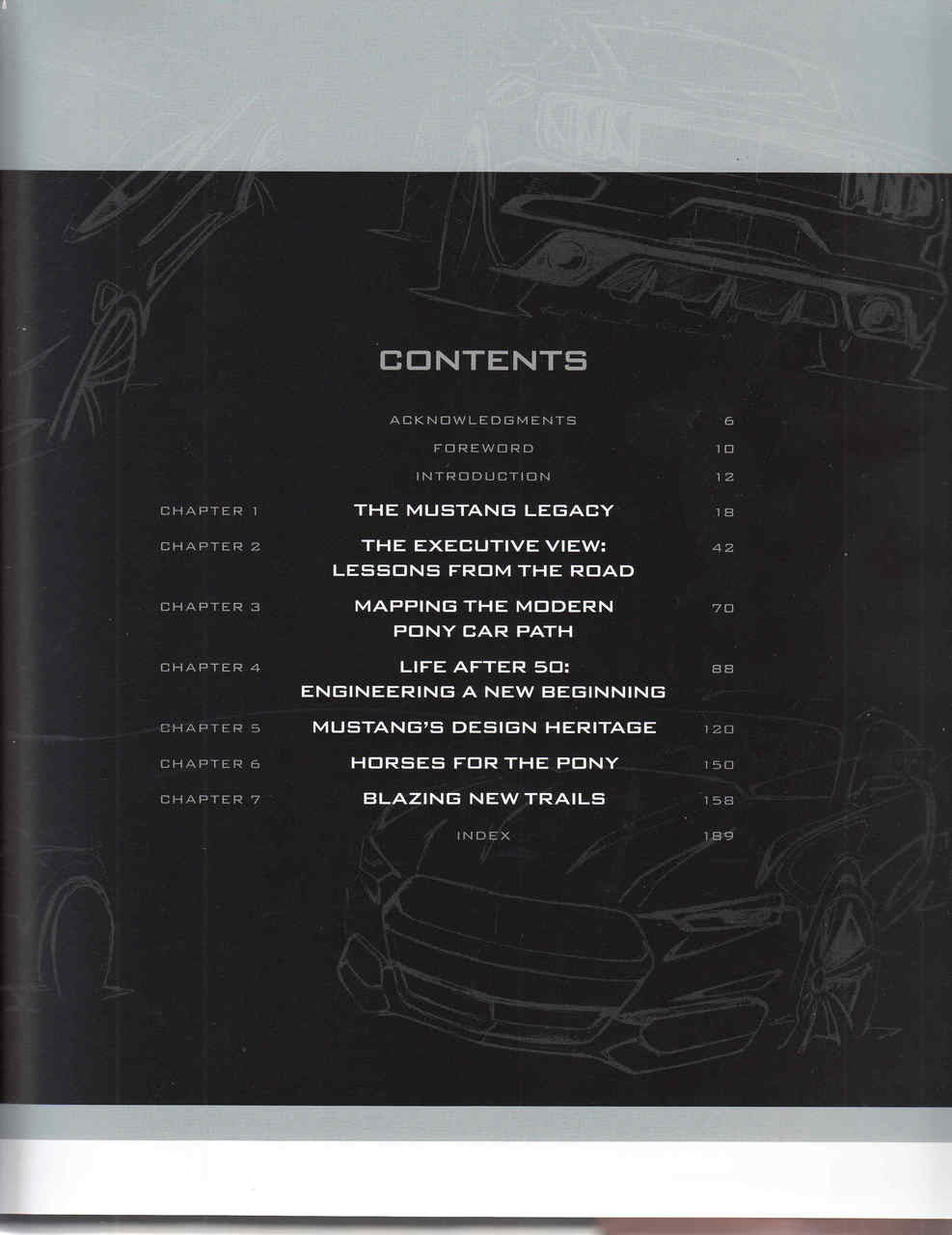 Ford Mustang 2015 The New Generation Contents