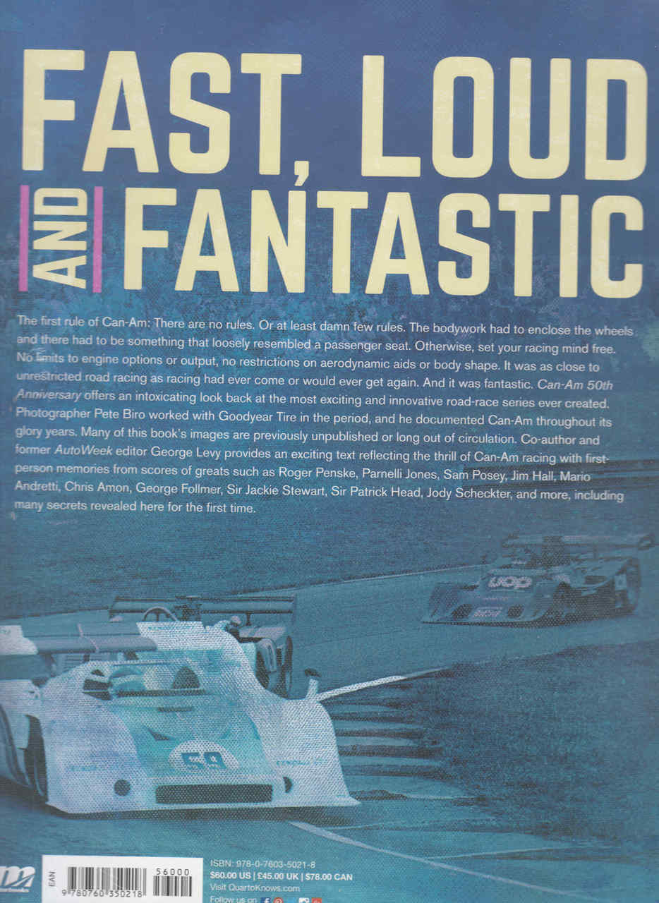 Can-Am 50th Anniversary: Flat Out With North America's Greatest Race Series 1966-1974 (9780760350218)  - back