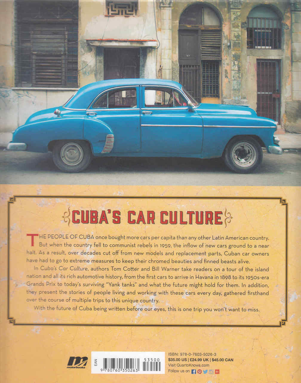 Cuba's Car Culture: Celebrating The Island's Automotive Love Affair (9780760350263) - back