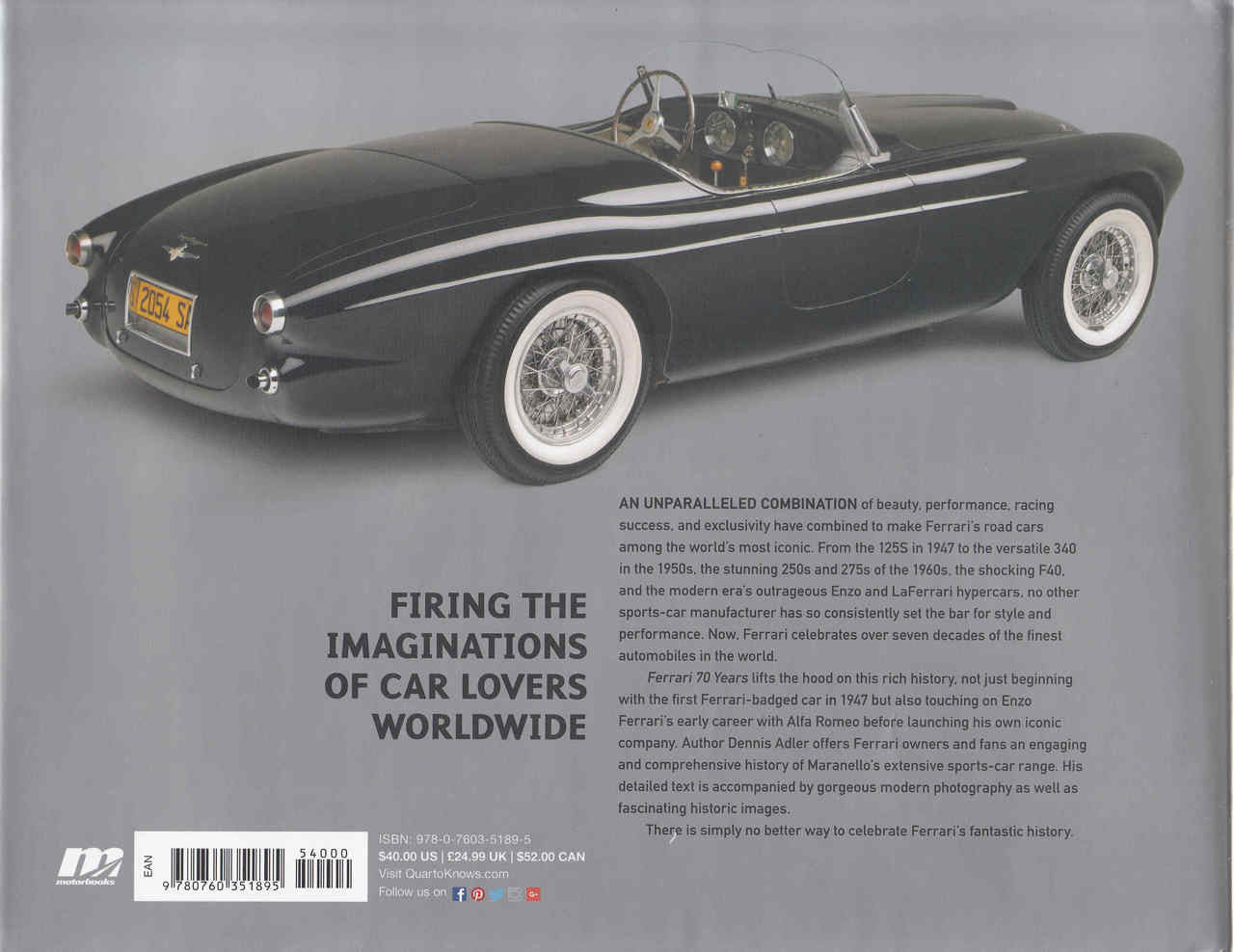 Ferrari 70 Years (9780760351895) - back