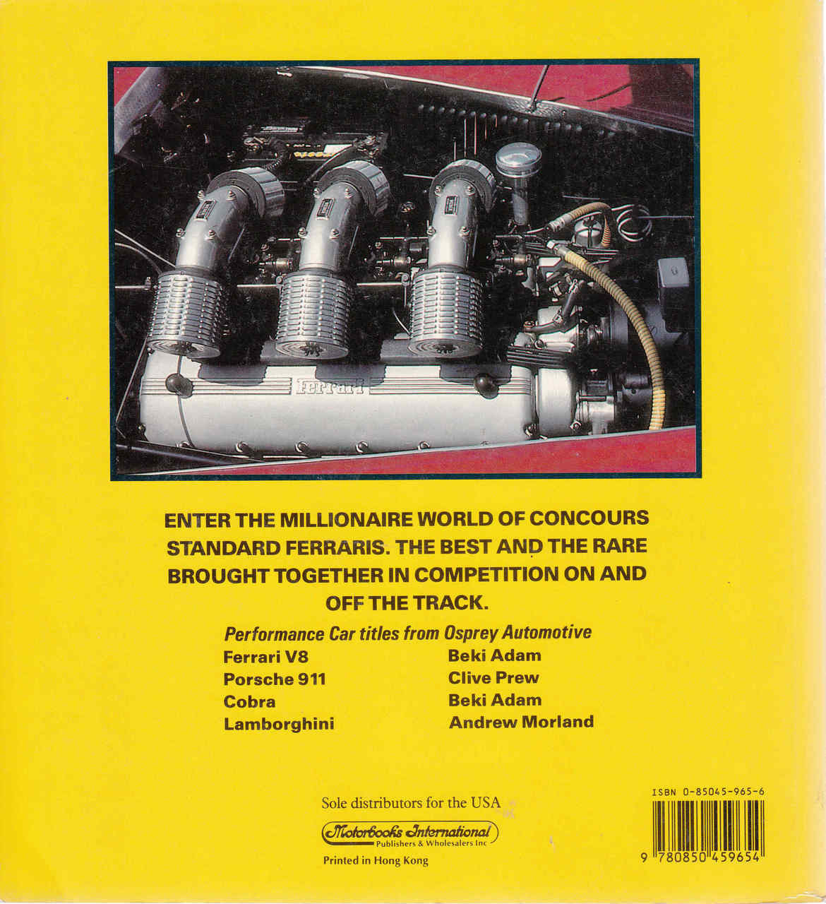 Ferrari Concours - Osprey Auto Colour Series (9780850459654) - back