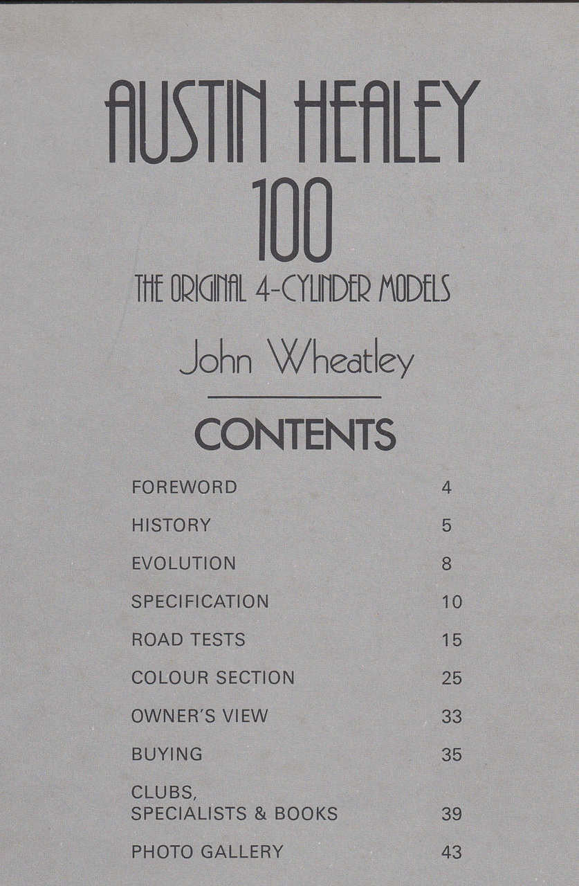 Austin Healey 100: The Original 4-Cylinder Models Super Profile (9780854294879)