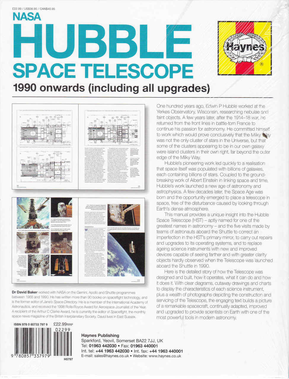 NASA Hubble Space Telescope 1990 onwards Owners' Workshop Manual Back
