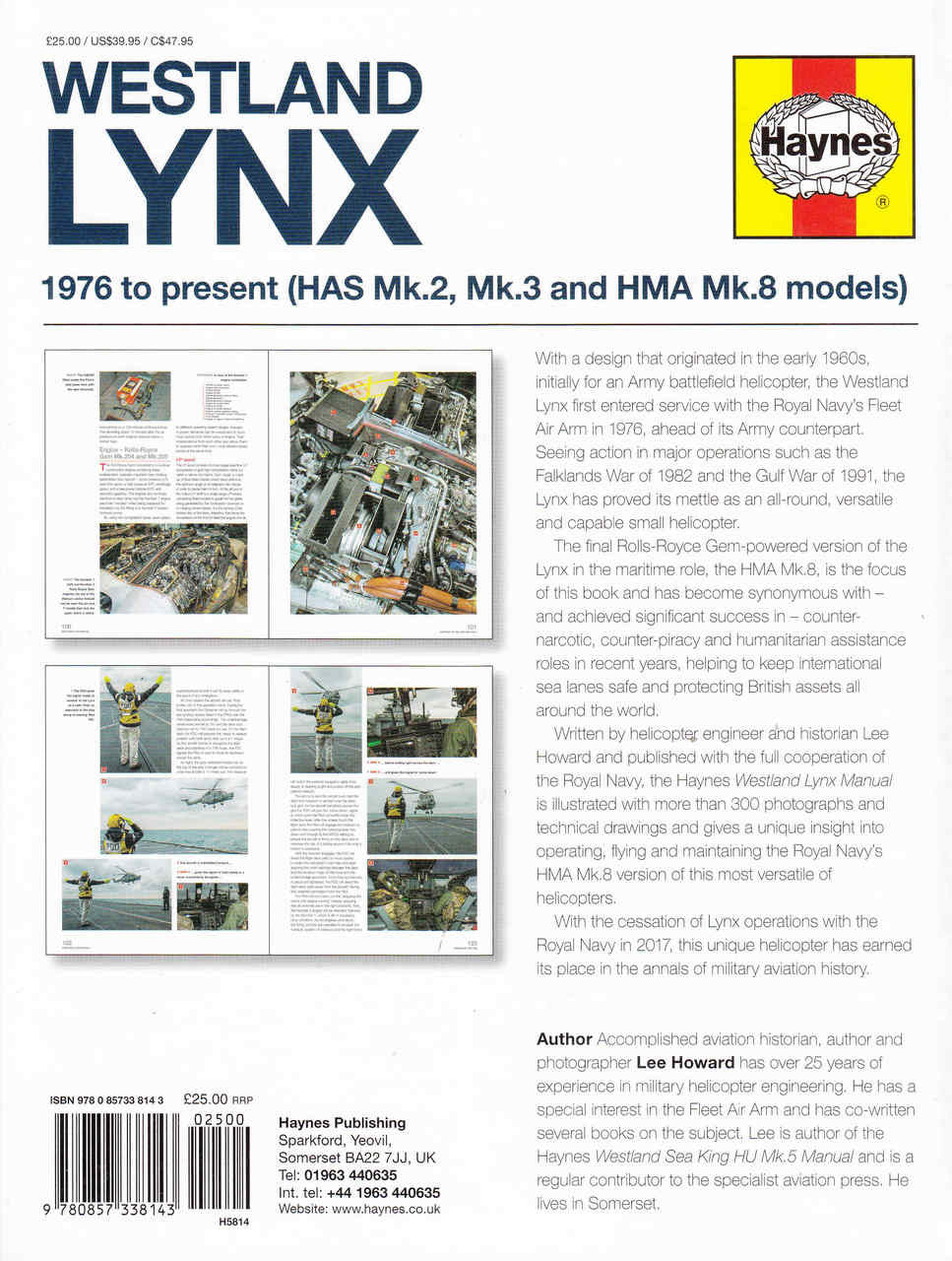 Westland Lynx: 1976 to present (HAS Mk.2, Mk3 and HMA Mk.8 models) Owners' Workshop Manual (9780857338143)