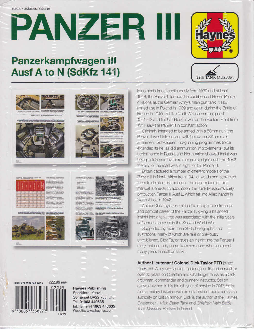 Panzer III Panzerkampfwagen III Ausf A to N (SdKfz 141) Owners' Workshop Manual (9780857338273)