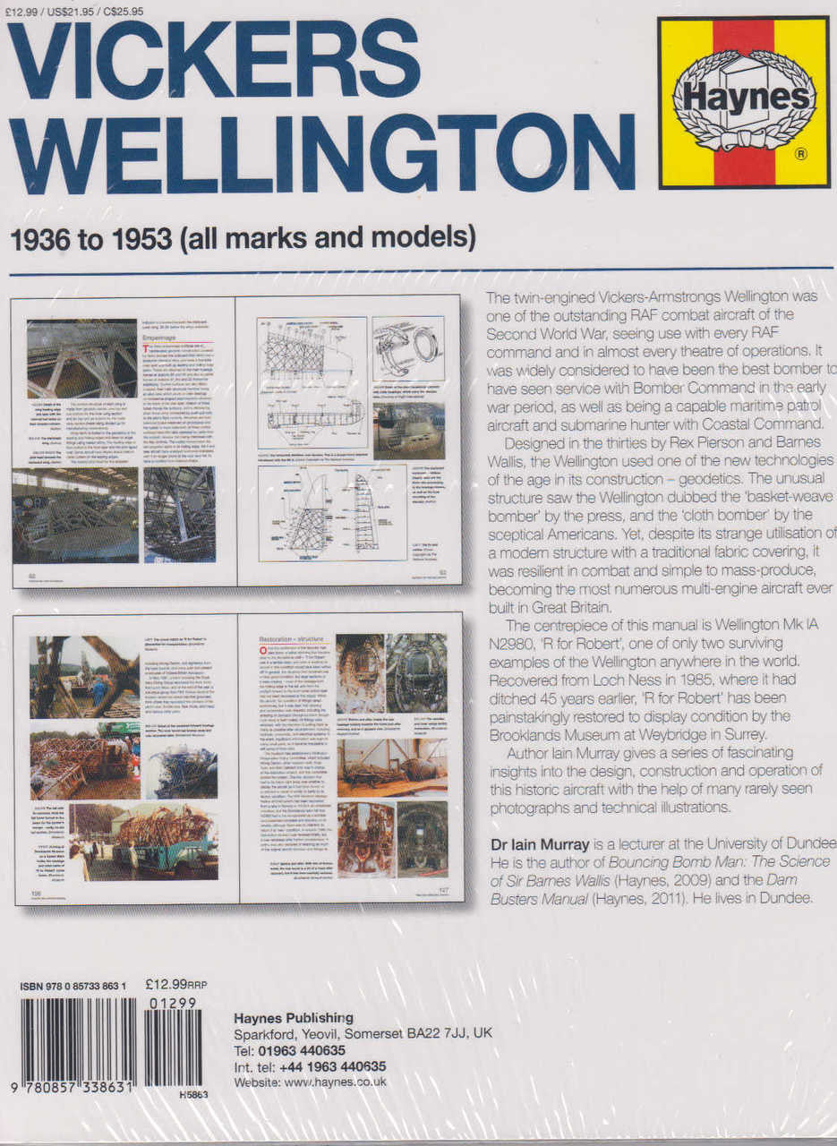 Vickers Wellington 1936 to 1953 (all marks and models) Owners' Workshop Manual (Paperback Edition) (9780857338631)