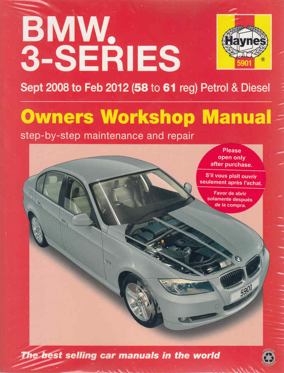 BMW 3 Series E90 / E91 Sept 2008 - Feb 2012 Petrol & Diesel Workshop Manual (9780857339010)