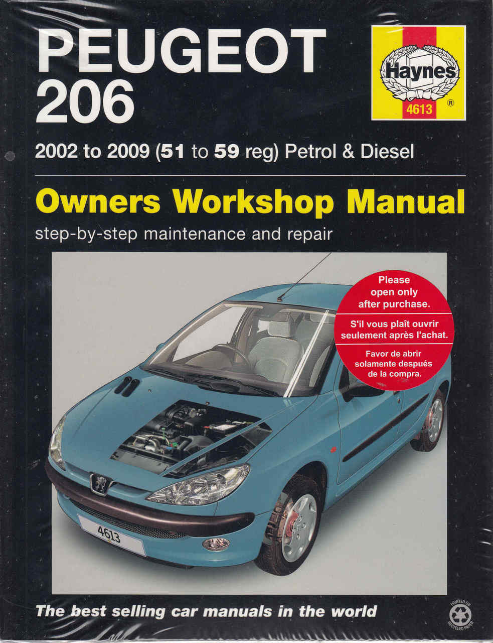 Peugeot 206 2002 - 2009 (Petrol & Diesel) Workshop Manual (9780857339089)