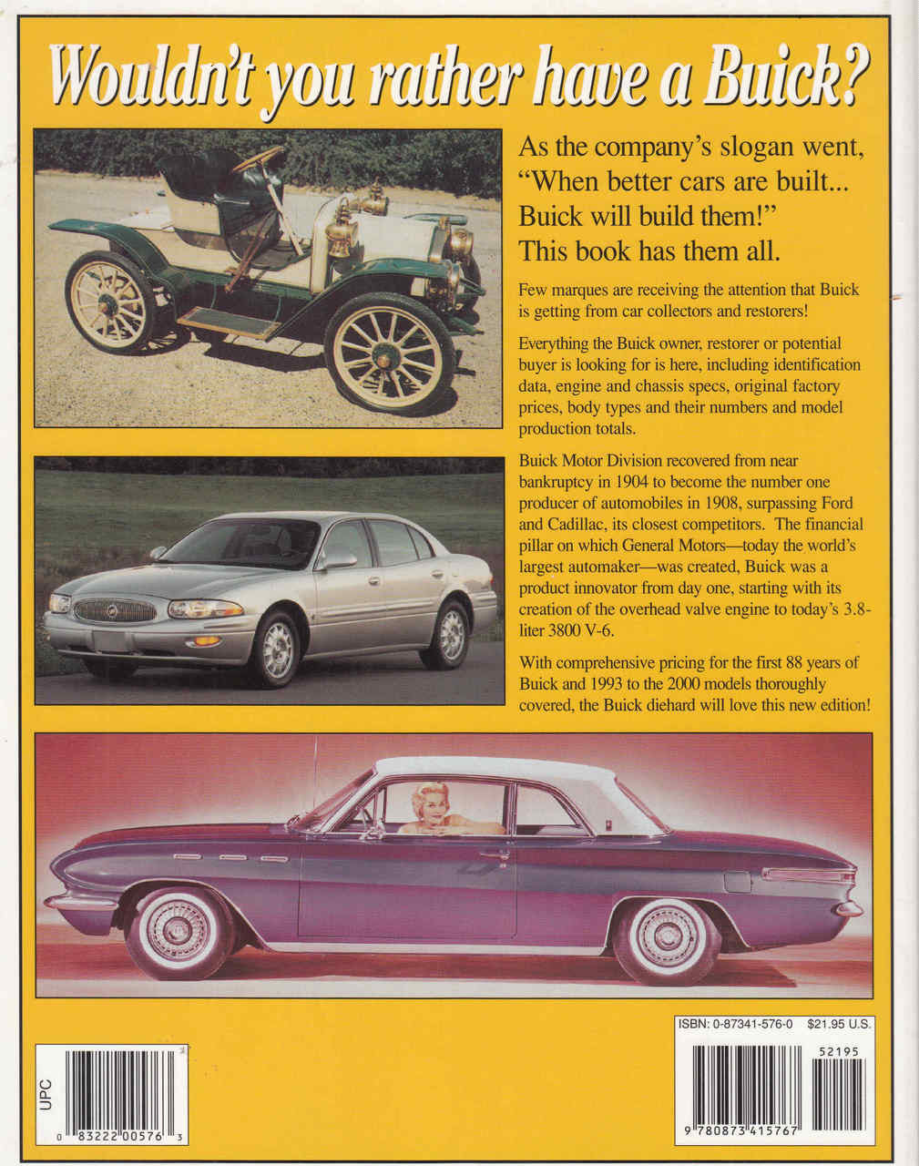 Standard Catalog Of Buick 1903 - 2000 (Second Edition) (9780873415767 - back