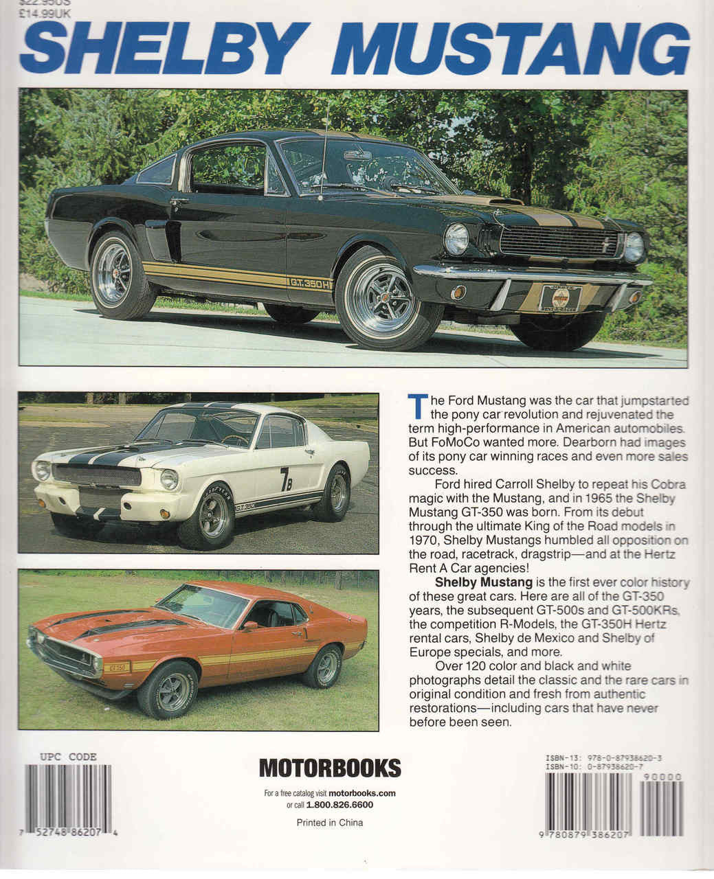 Shelby Mustang - Musclecar Color History (9780879386207) - back