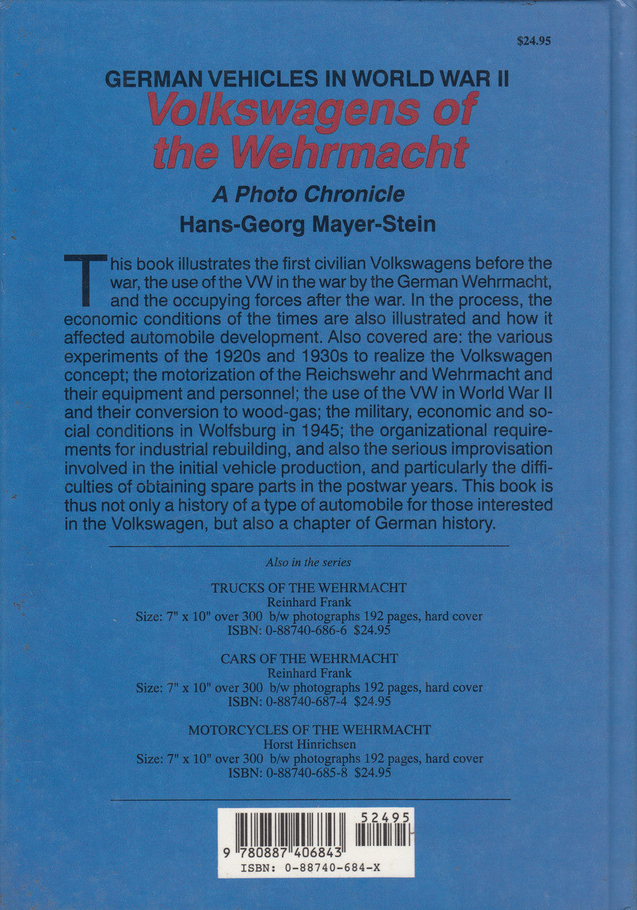 Volkswagen Of The Wehrmacht: A Photo Chronicle (9780887406843)