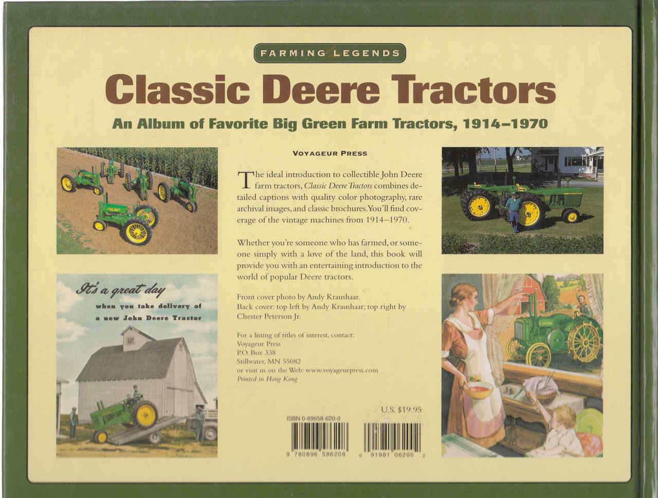 Classic Deere Tractors: An Album Of favorite Big Green Farm Tractors, 1914 - 1970 (9780896586208) - back