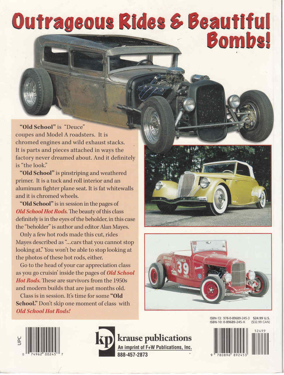 Old School Hot Rods: Radical Rides That Stand The Test Of Time (9780896892453) - back