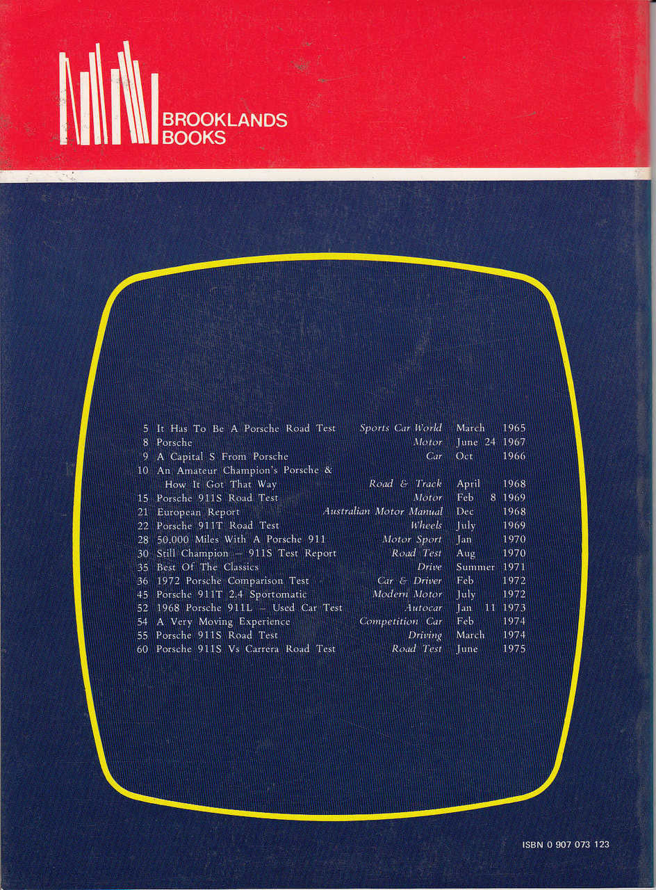 Porsche 911 1965 - 1975 Collection No. 1 (Brooklands Books) (9780907073123)