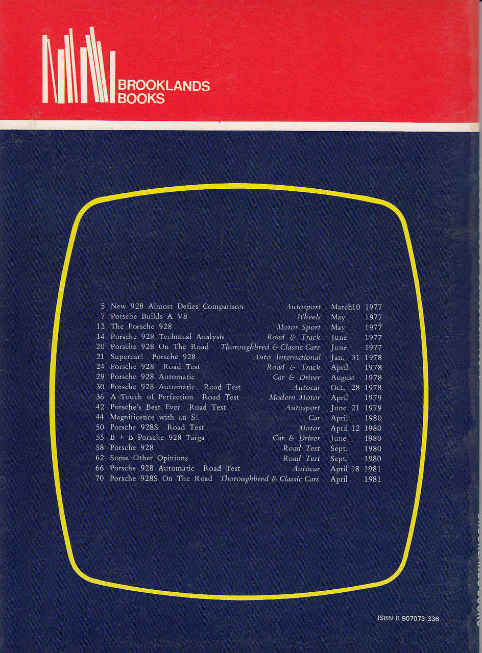 Porsche 928 1977 - 1981 Collection No. 1 (Brooklands Books)