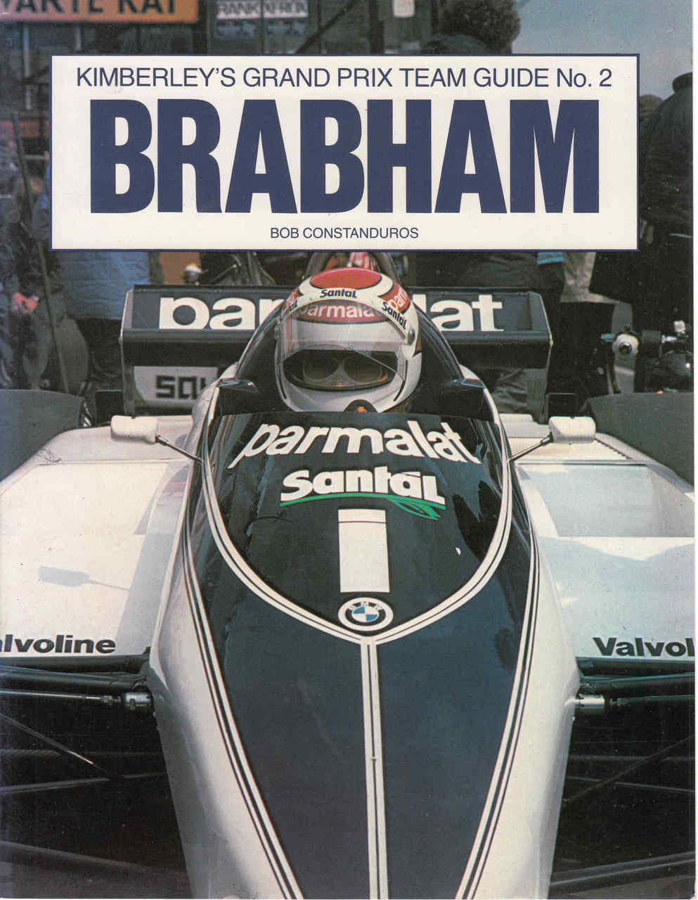 Grand Prix team guide No. 2 Brabham header above race car front with parmalat text