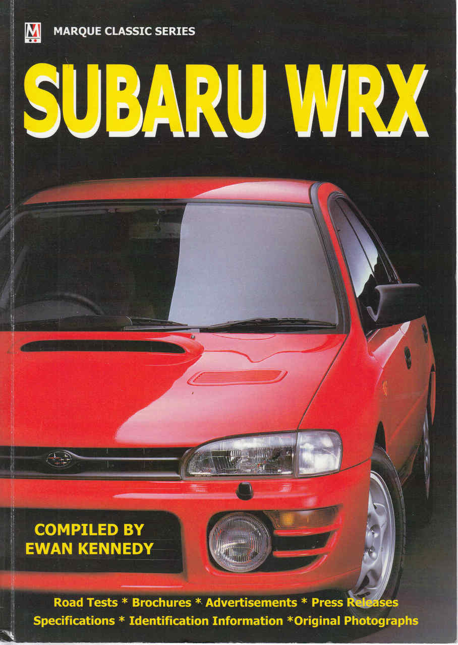 Marque Classic Series Subaru WRX book cover with red car and yellow title