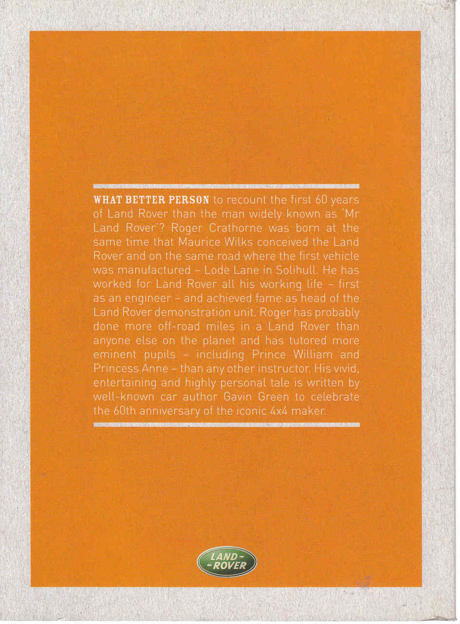 Born In Lode Lane By Roger Crathorne with Gavin Green ( 9780951775134) - back