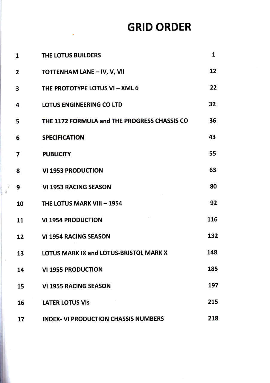Lotus History 1951-1955 The History Of The Lotus VI (9780952573204) - cont