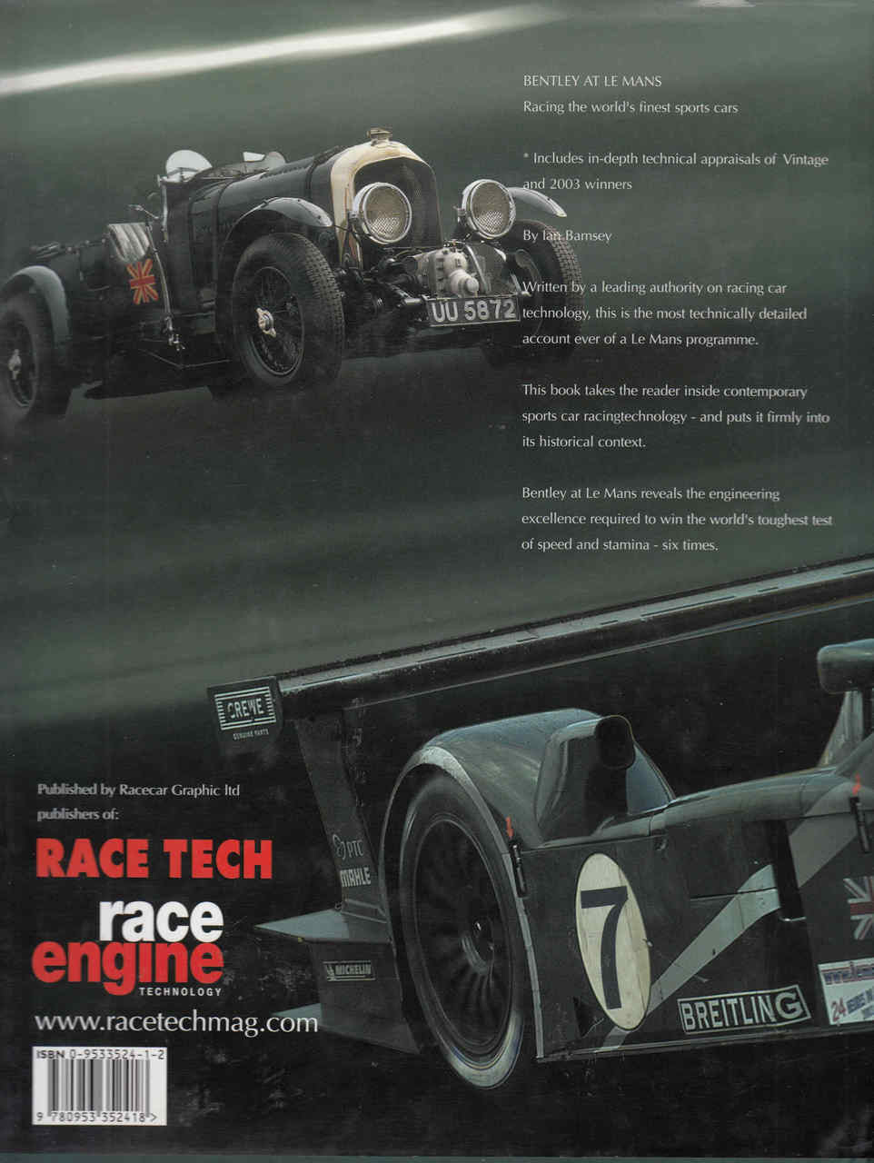 Bentley At Le Mans: Racing The World's Finest Sports Cars (9780953352418) - back