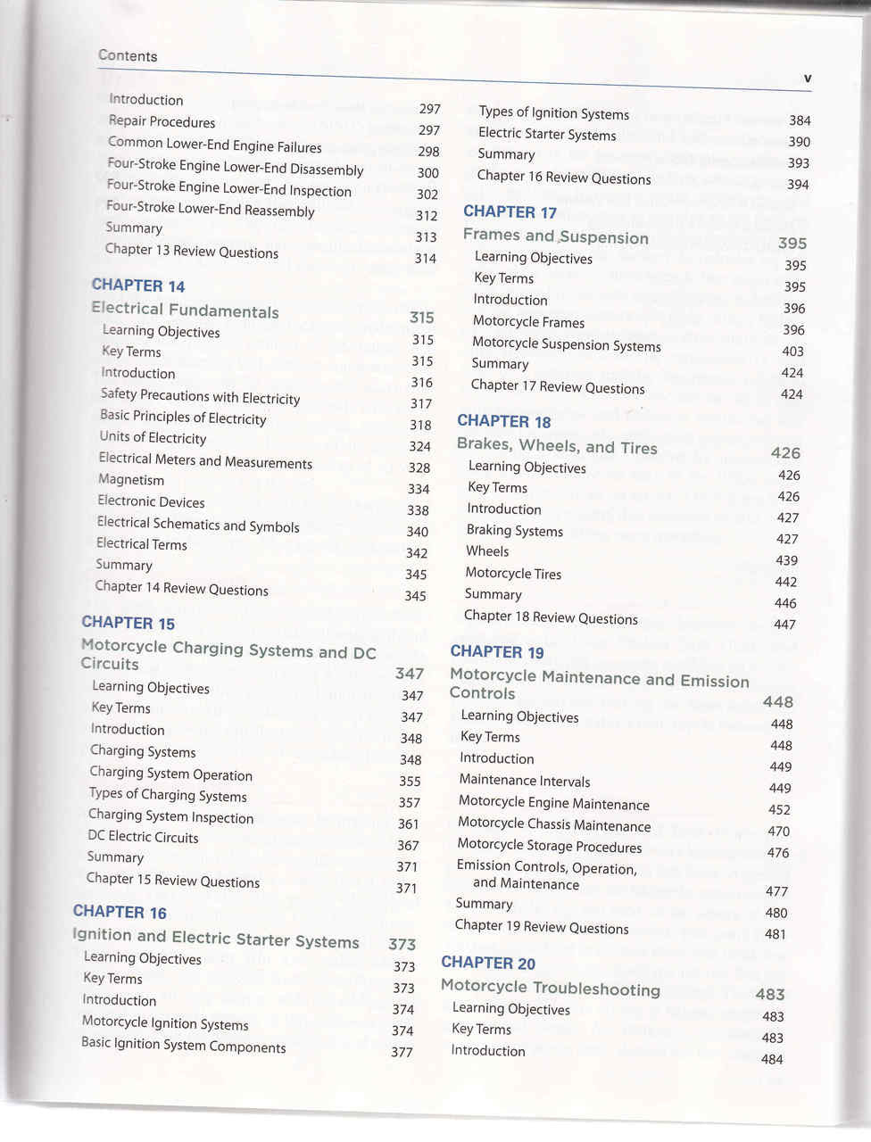 Modern Motorcycle Technology (3rd Edition) Content