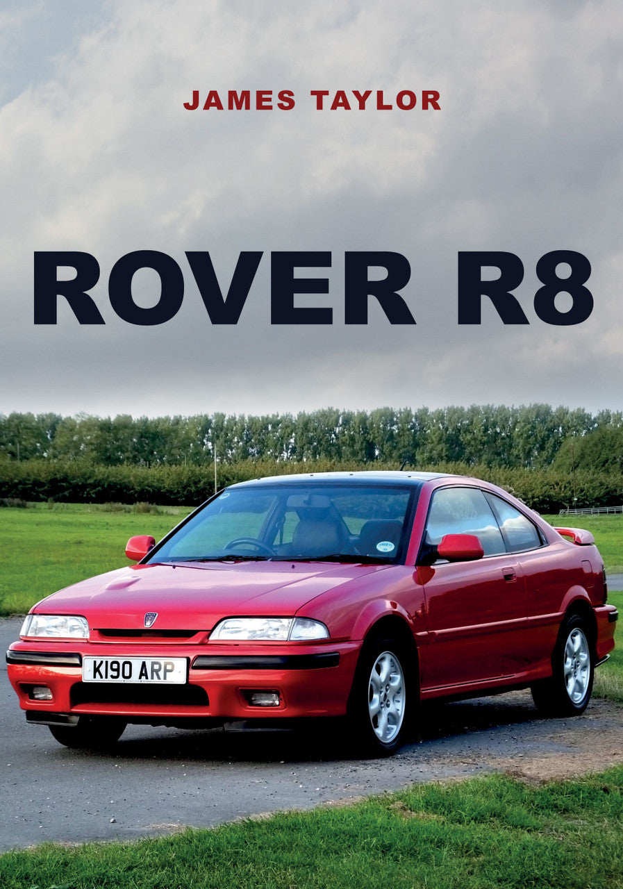 Red Rover R8 coupe with front three-quarter view and chrome grille