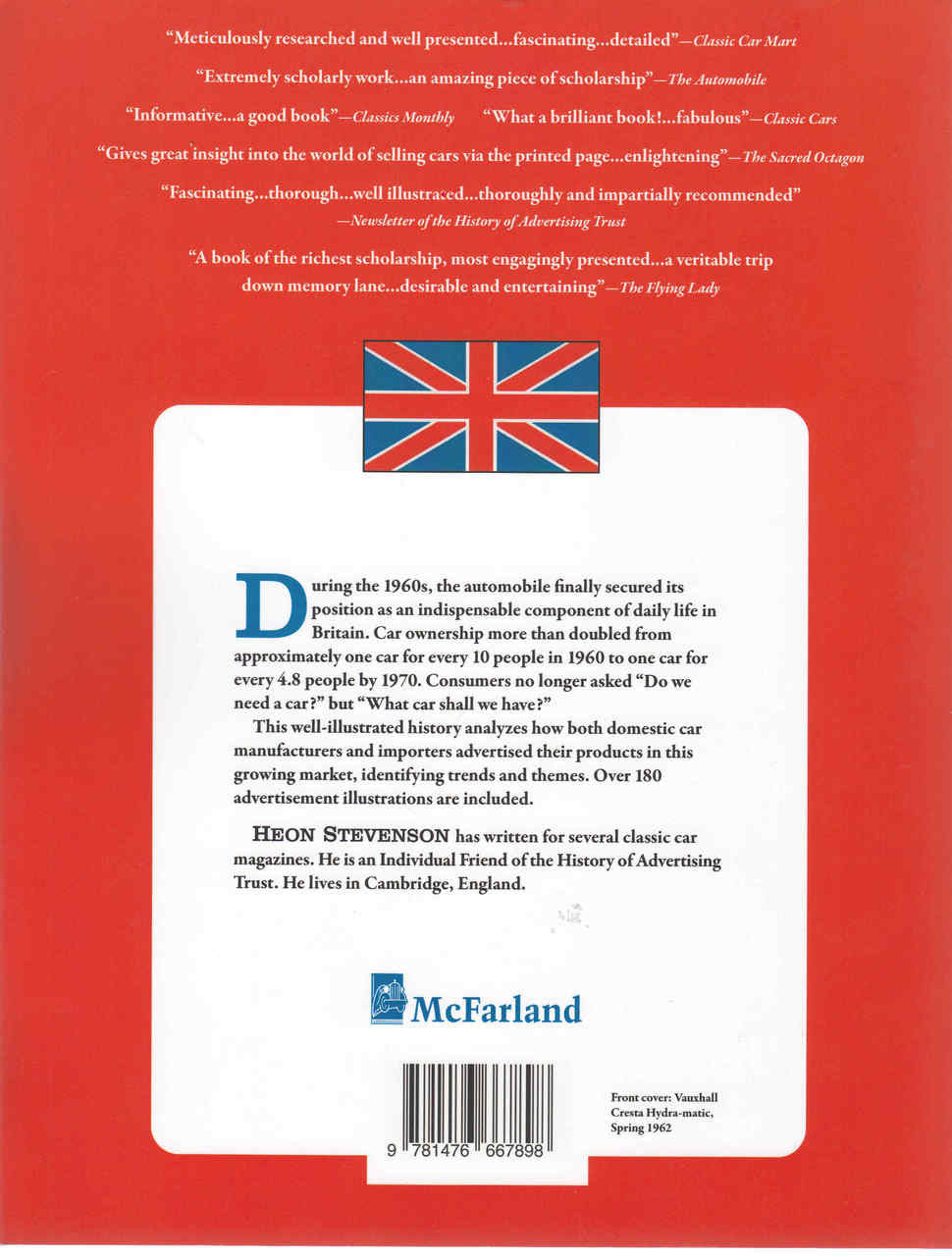 British Car Advertising Of The 1960s - Paperback Edition (9781476667898) - back