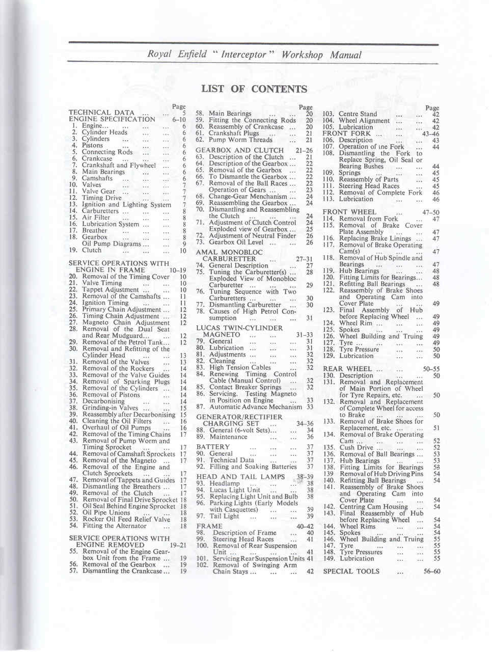 Royal Enfield "Interceptor: Workshop Manual ( Veloce Press 2008 Reprint) (9781588501042)