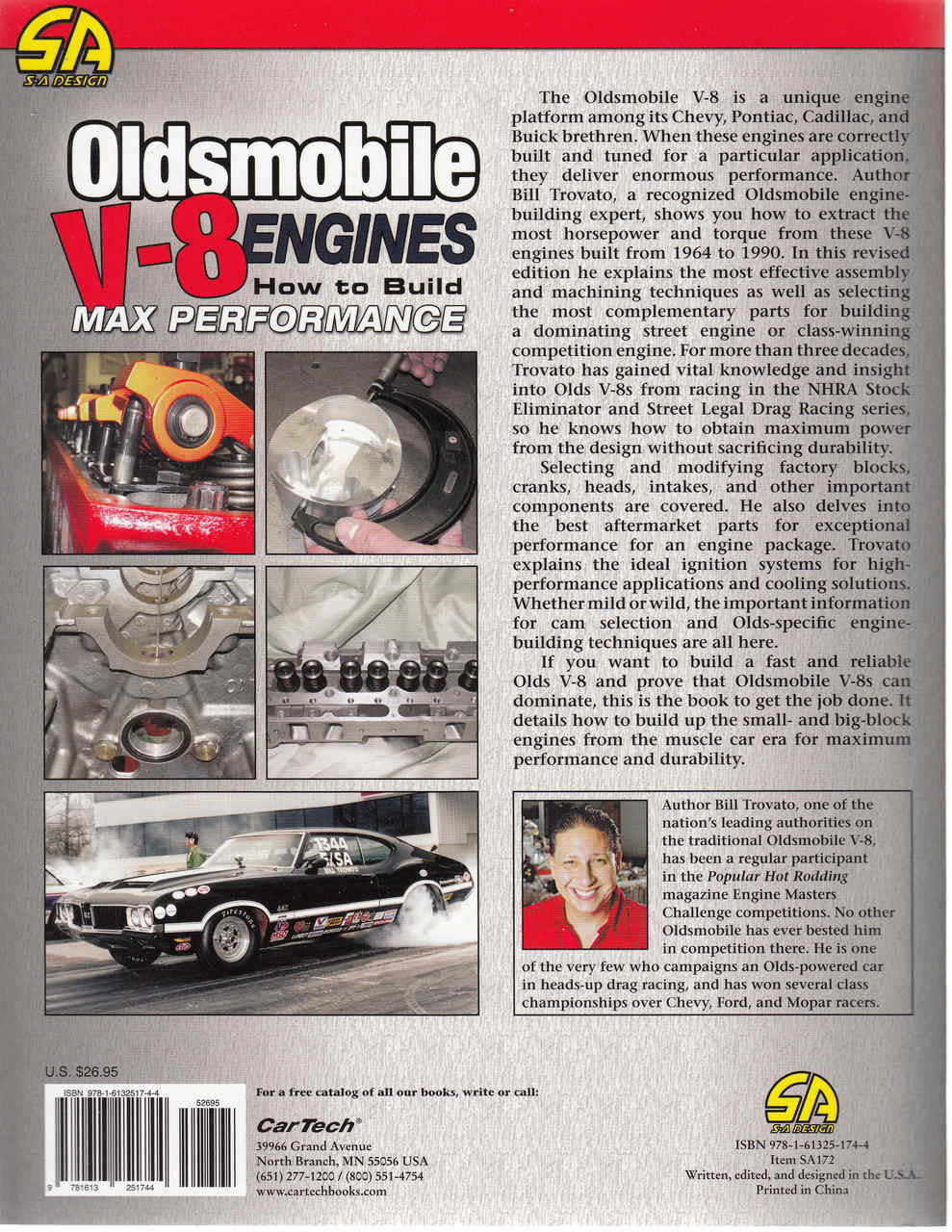 Oldsmobile V-8 engines performance guide book cover with engine photos and text