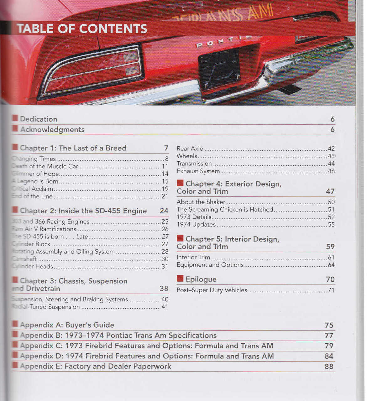 1973-1974 Pontiac Trans Am Super Duty 455 Muscle Cars In Detail No.6
