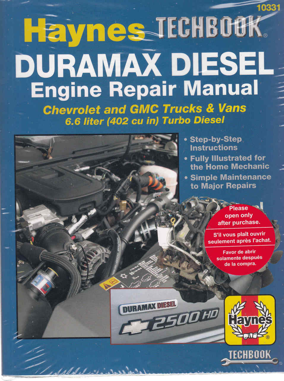 Haynes Techbook Duramax diesel engine repair manual for Chevrolet and GMC trucks