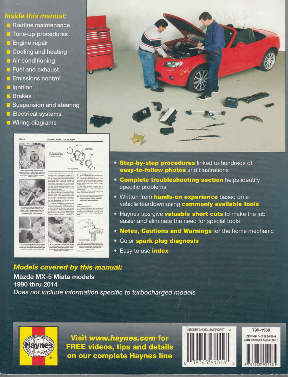 Mazda MX-5 Miata 1990 - 2009 Workshop Manual Back