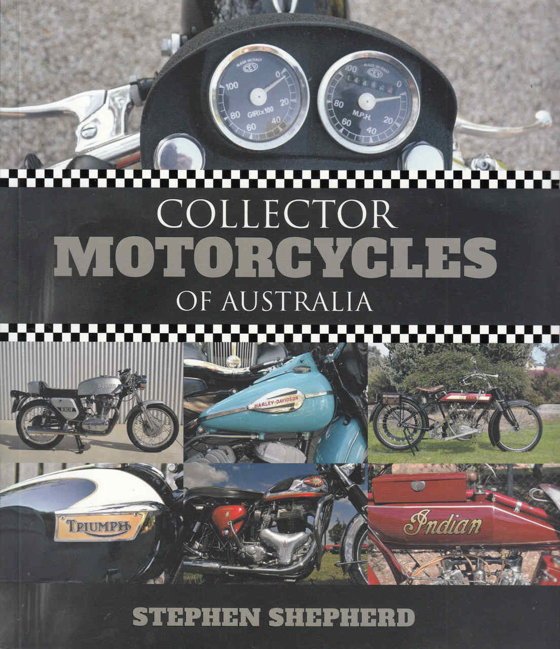 Collector Motorcycles of Australia book cover with multiple classic bikes