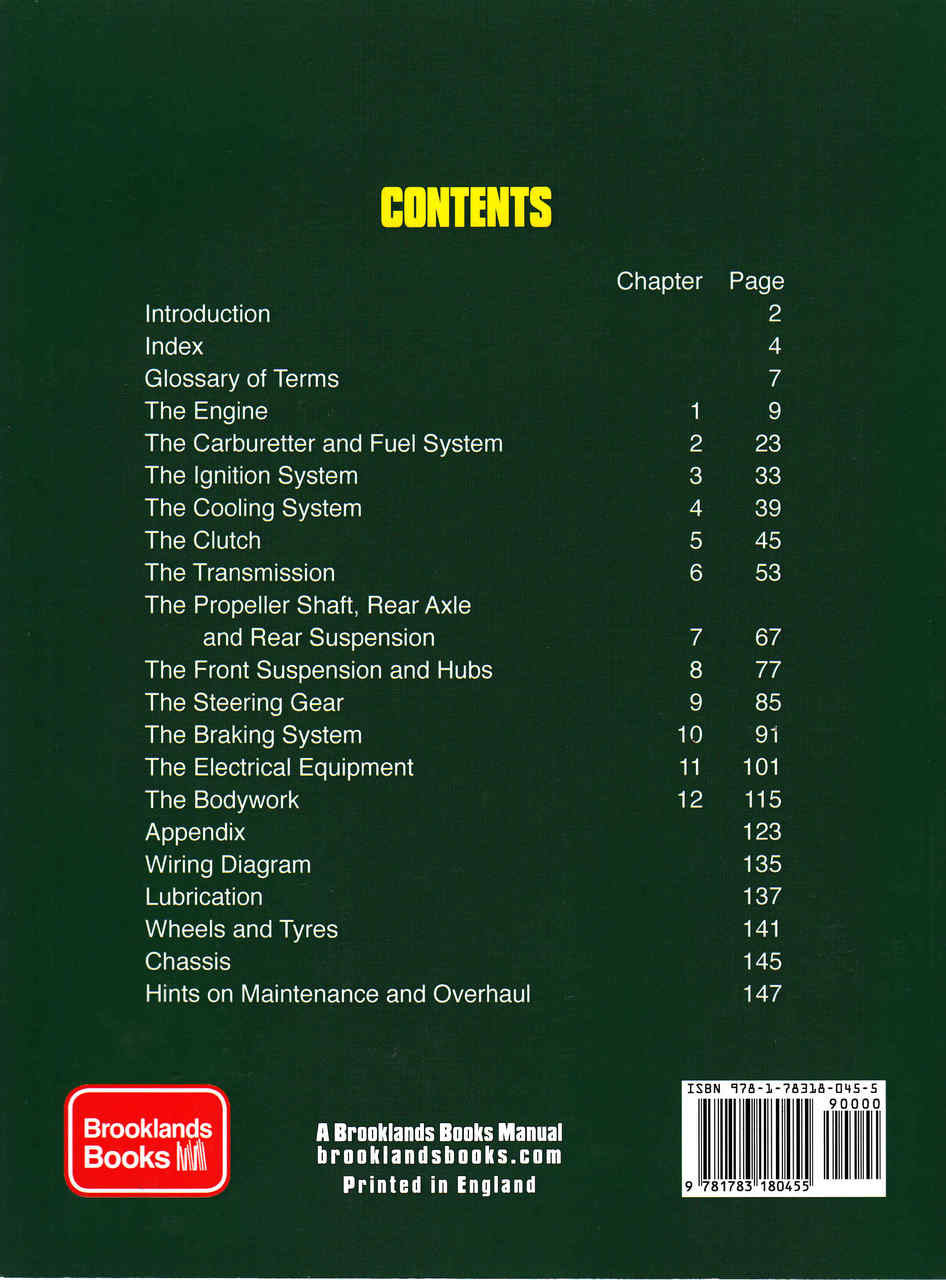 Austin-Healey 100/6 - 300 Mk.1 - 2- 3 Owners Workshop Manual 1956 - 1968 (9781783180455)