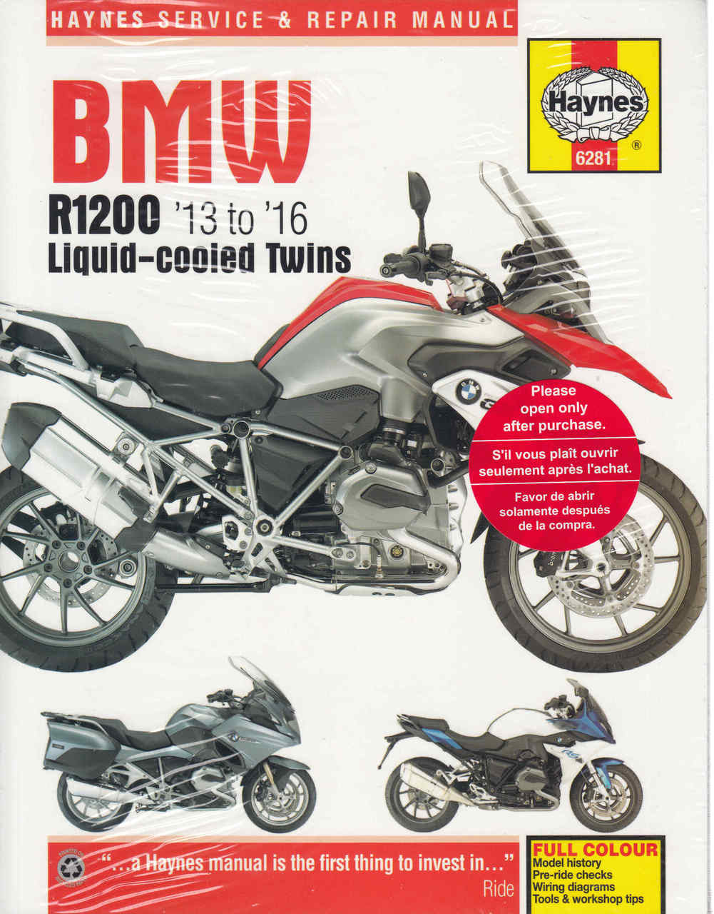 BMW R1200 Liquid-Cooled Twins 2013 to 2016 Workshop Manual (9781785212819) - front