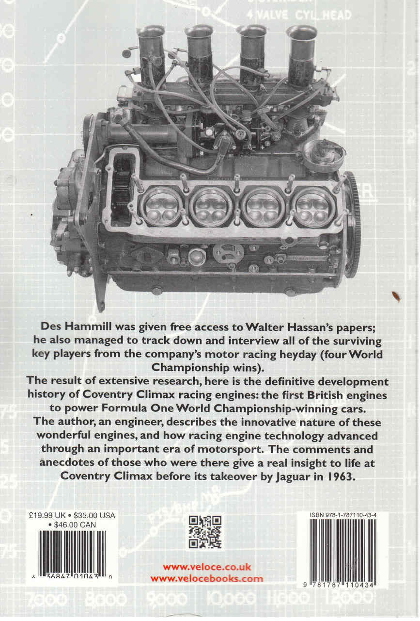 Coventry Climax Racing History: The Definitive Development History (Veloce Classic Reprint Series) (9781787110434)