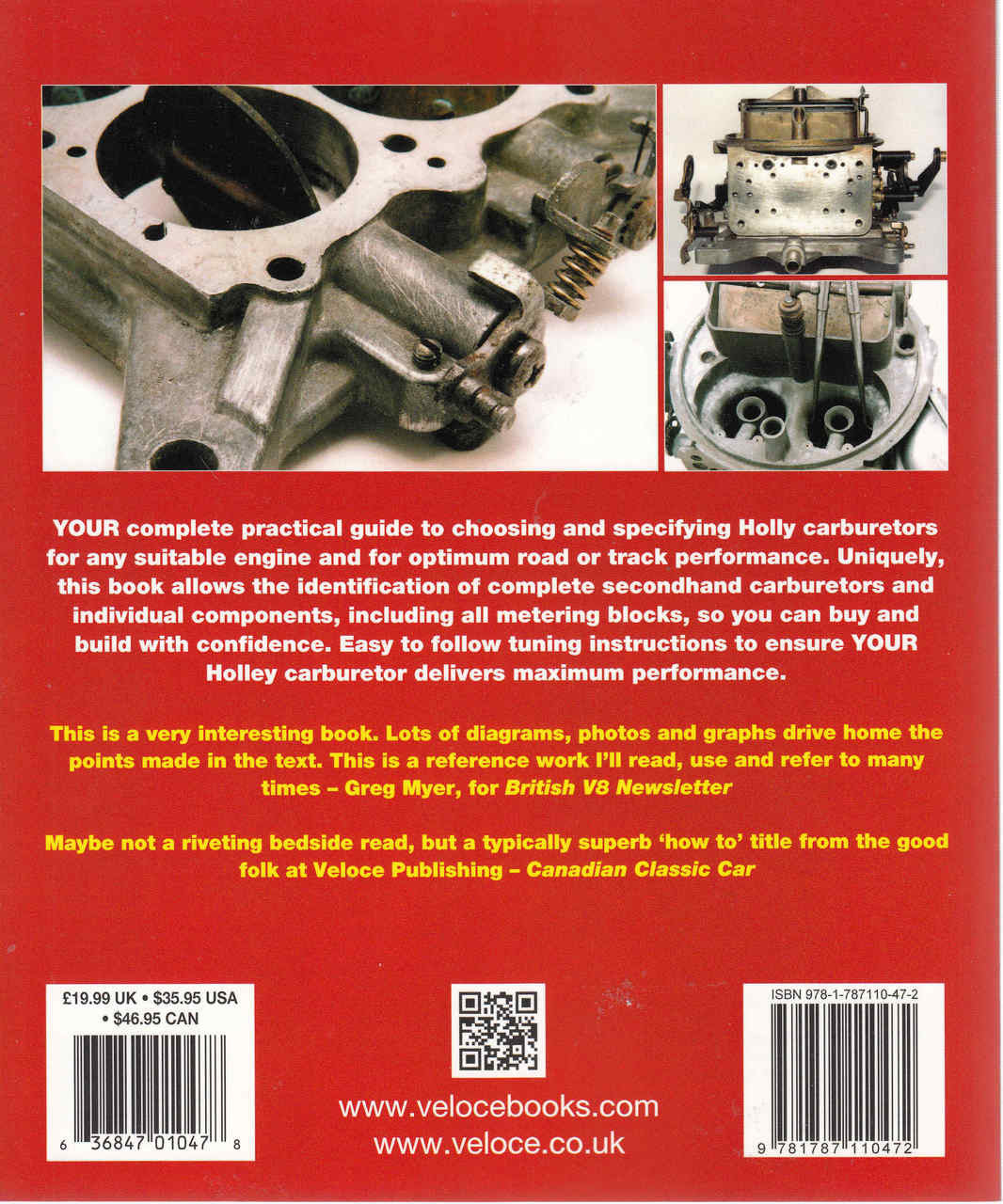 How To Build & Power Tune Holley Carburetors - Updated & Revised Edition ( Veloce Classic Reprint Series ) (9781787110472) -0 back