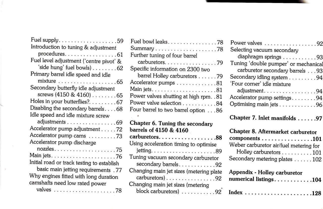 How To Build & Power Tune Holley Carburetors - Updated & Revised Edition ( Veloce Classic Reprint Series ) (9781787110472) - cont1